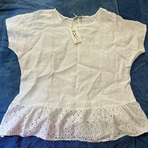 Spaziochic Italian Linen Blouse